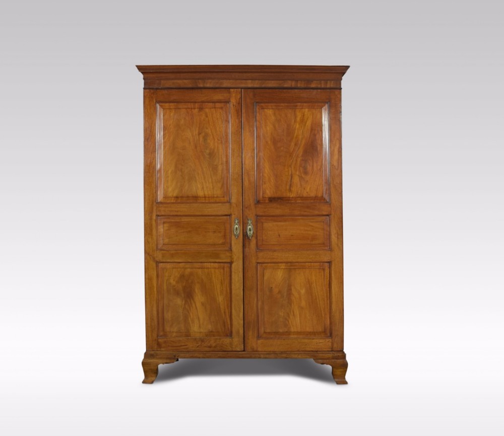 George III mahogany Channel Islands wardrobe