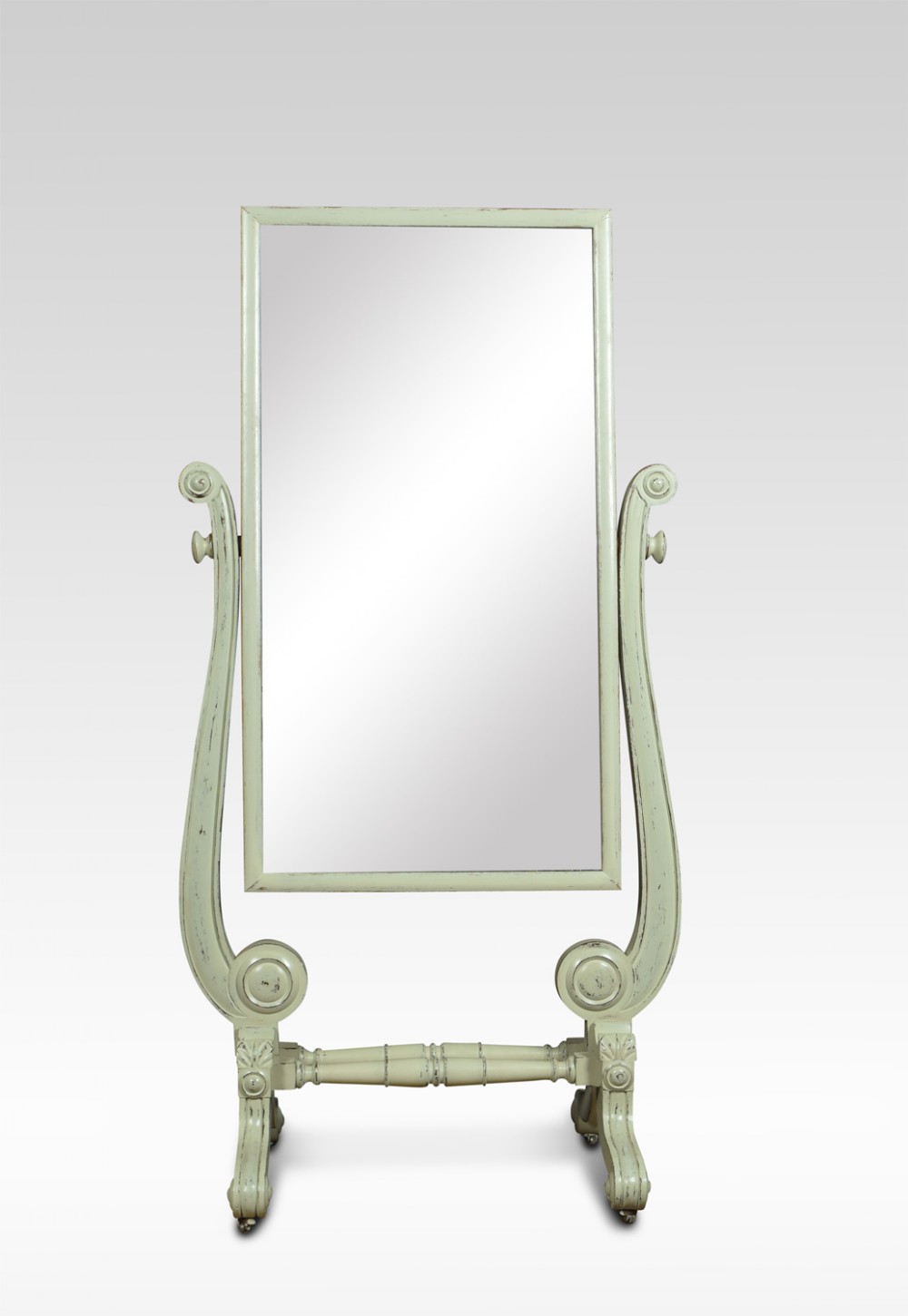 Regency painted Cheval Mirror