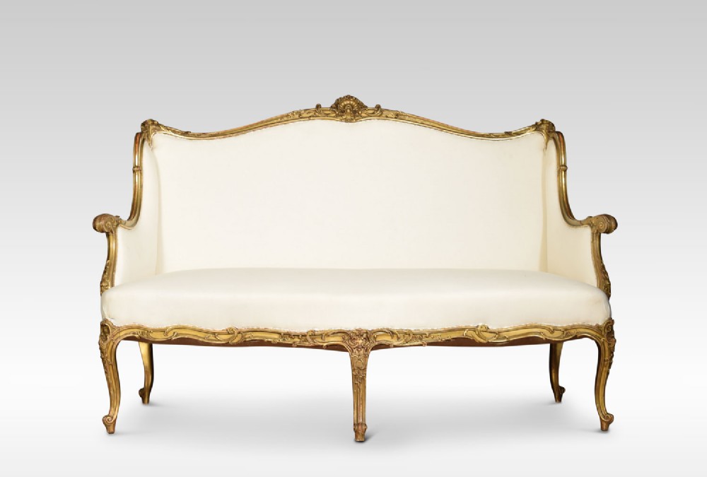 French giltwood settee