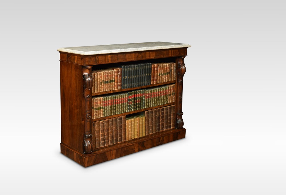 Regency rosewood open bookcase