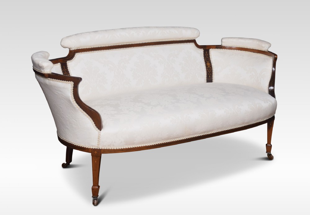 Mahogany inlaid settee