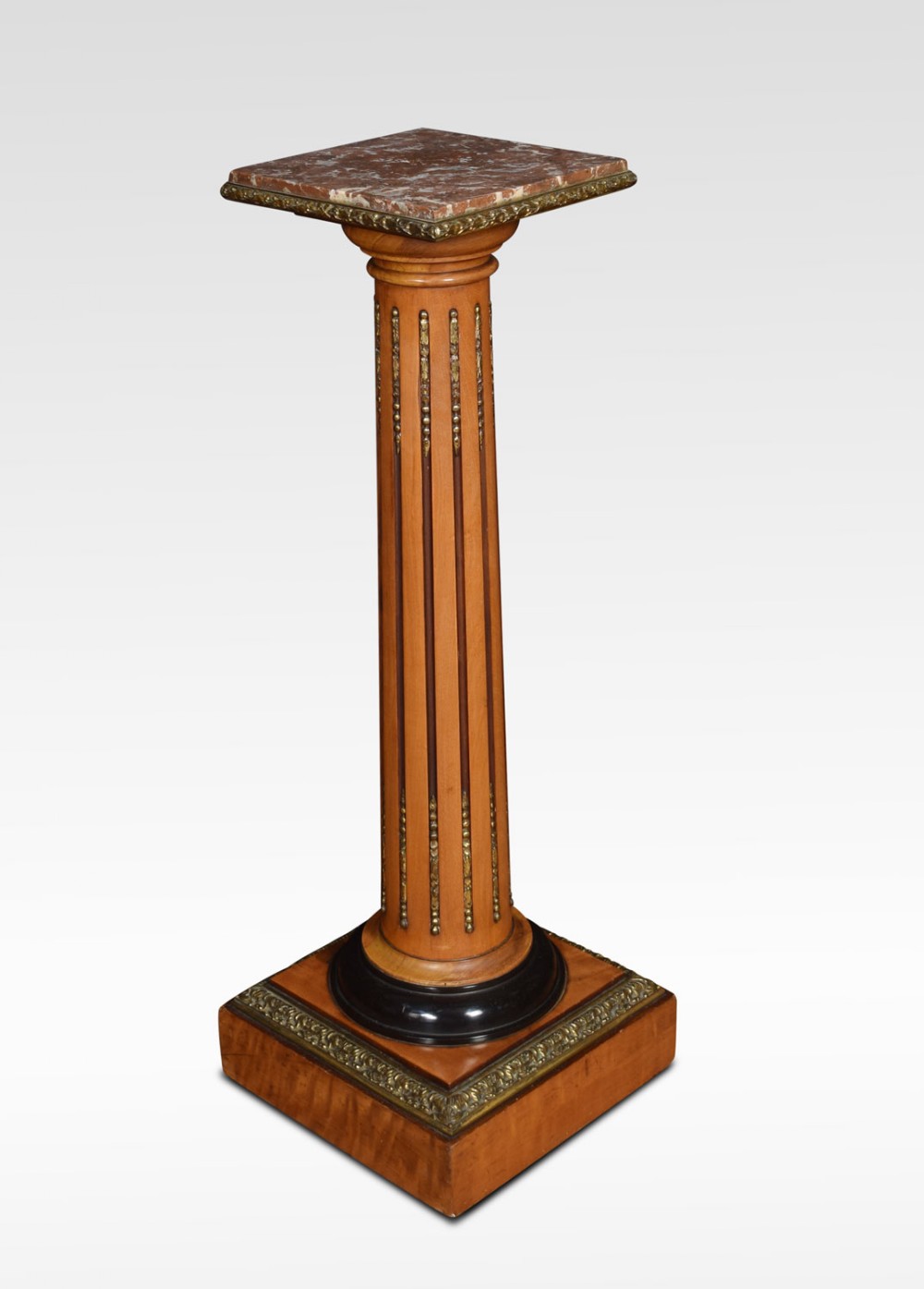 Satinwood gilt metal mounted torchiere