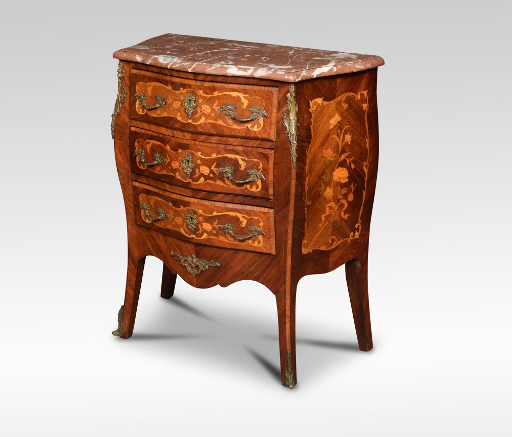 Kingwood and marquetry commode