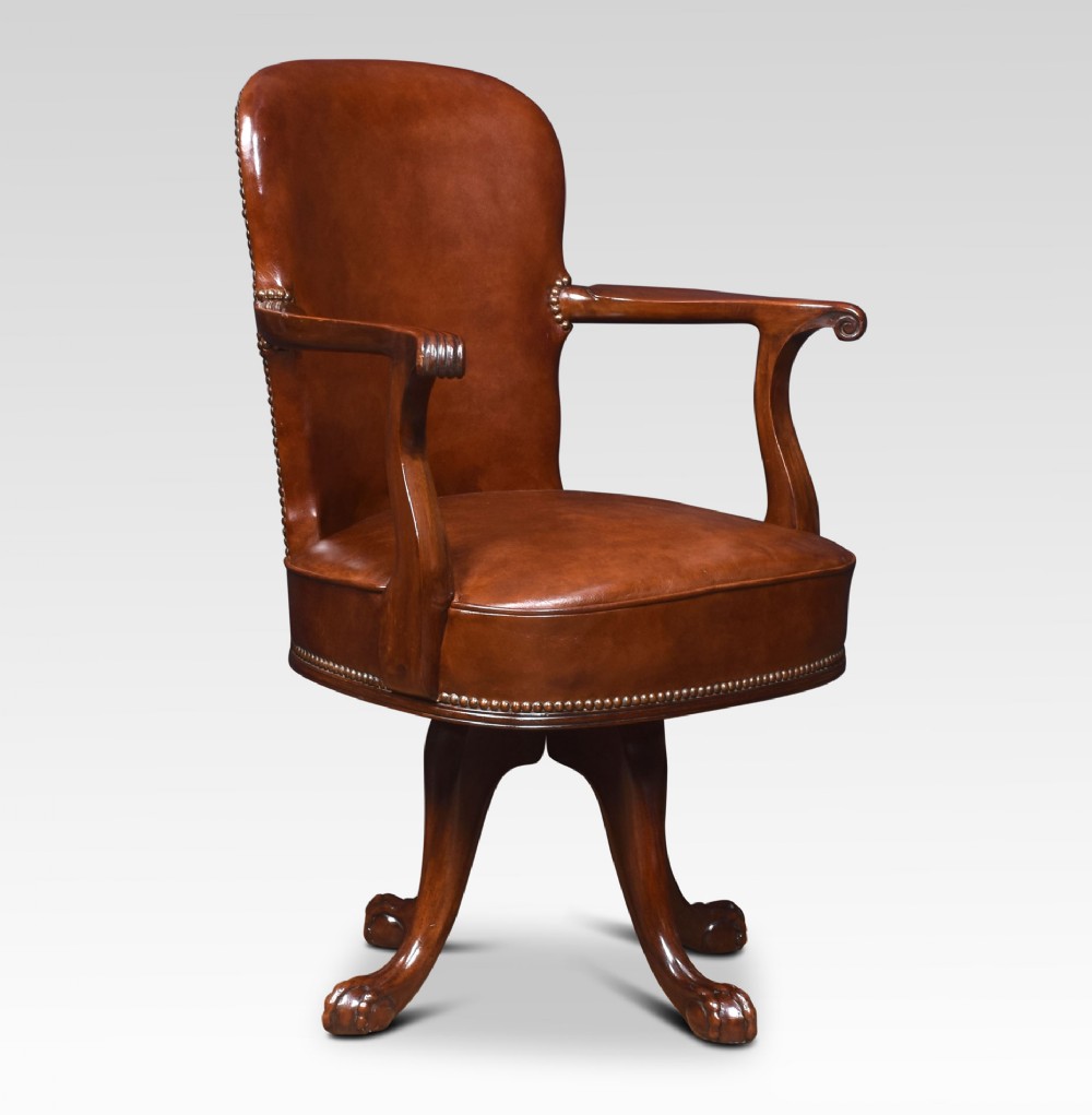 Mahogany framed office chair
