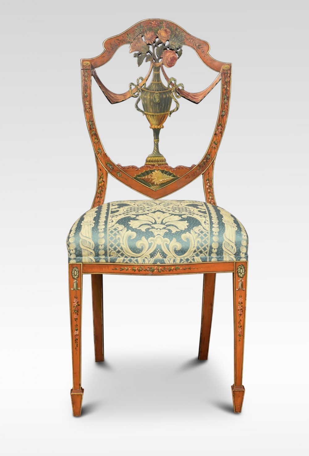 19th century Sheraton revival satinwood chair