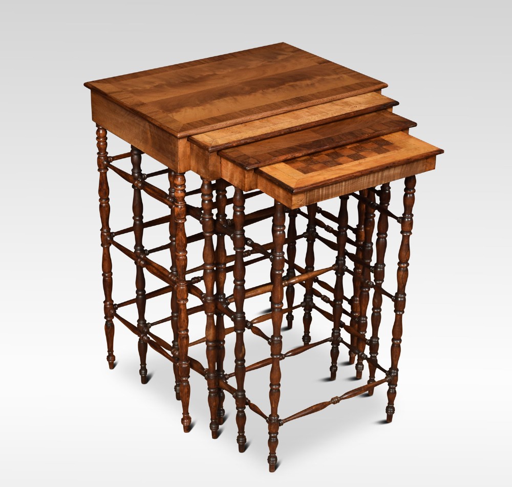 Nest of four Regency Specimen Wood Tables