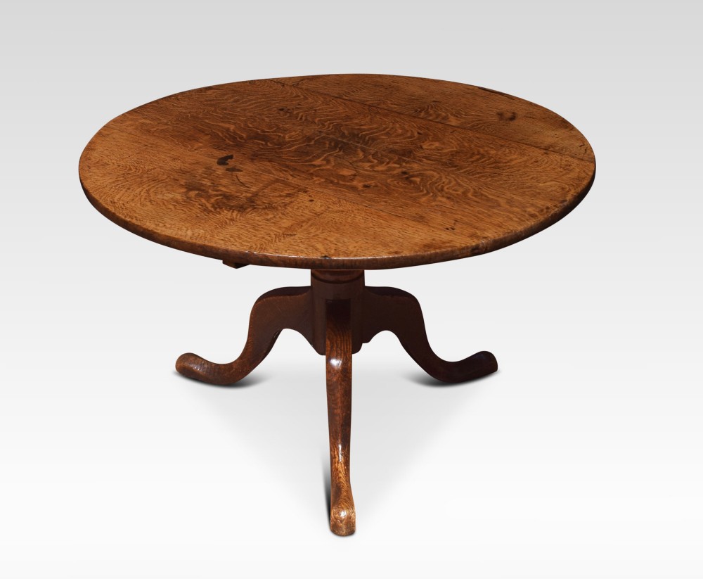 George III oak tripod coffee table