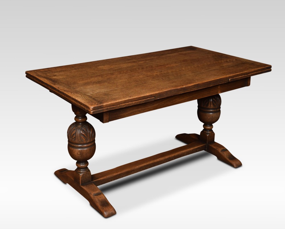 Oak draw leaf refectory table