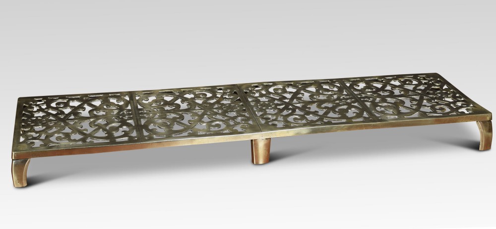 Large 19th Century Brass Hearth Trivet