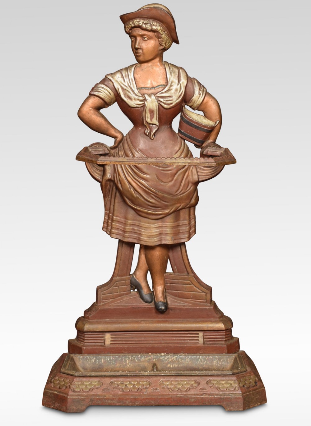 Cast iron painted umbrella stand