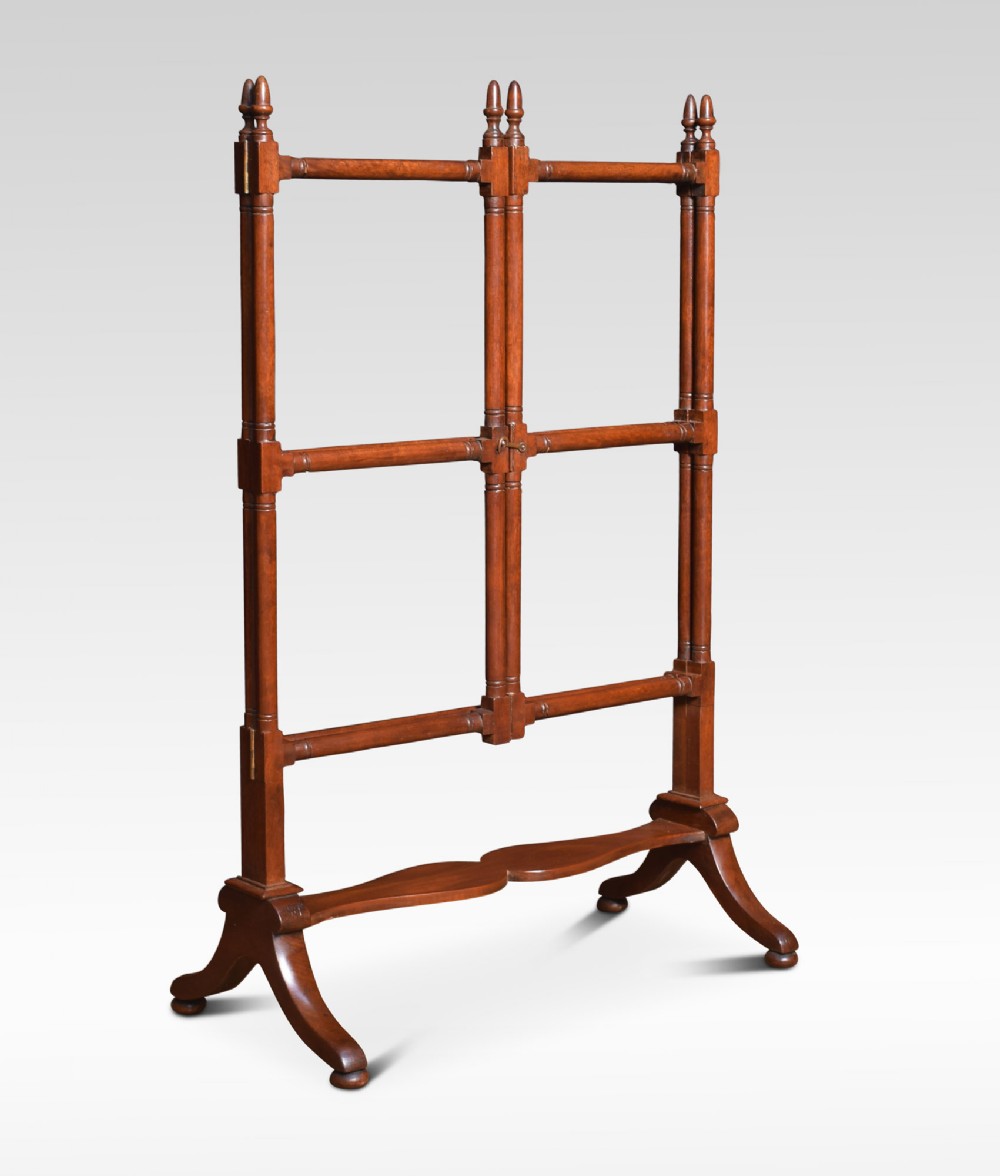 Mahogany folding towel rail