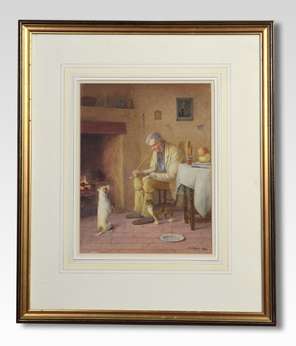L Sampson signed watercolour 