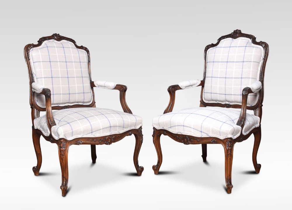 Pair of French 19th century armchairs