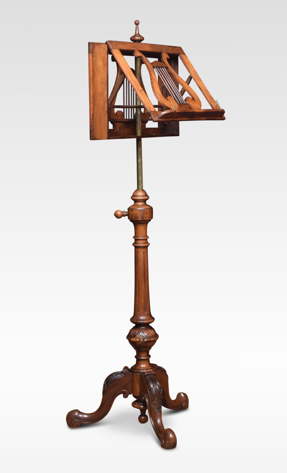 19th Century rosewood lyre duet music stand