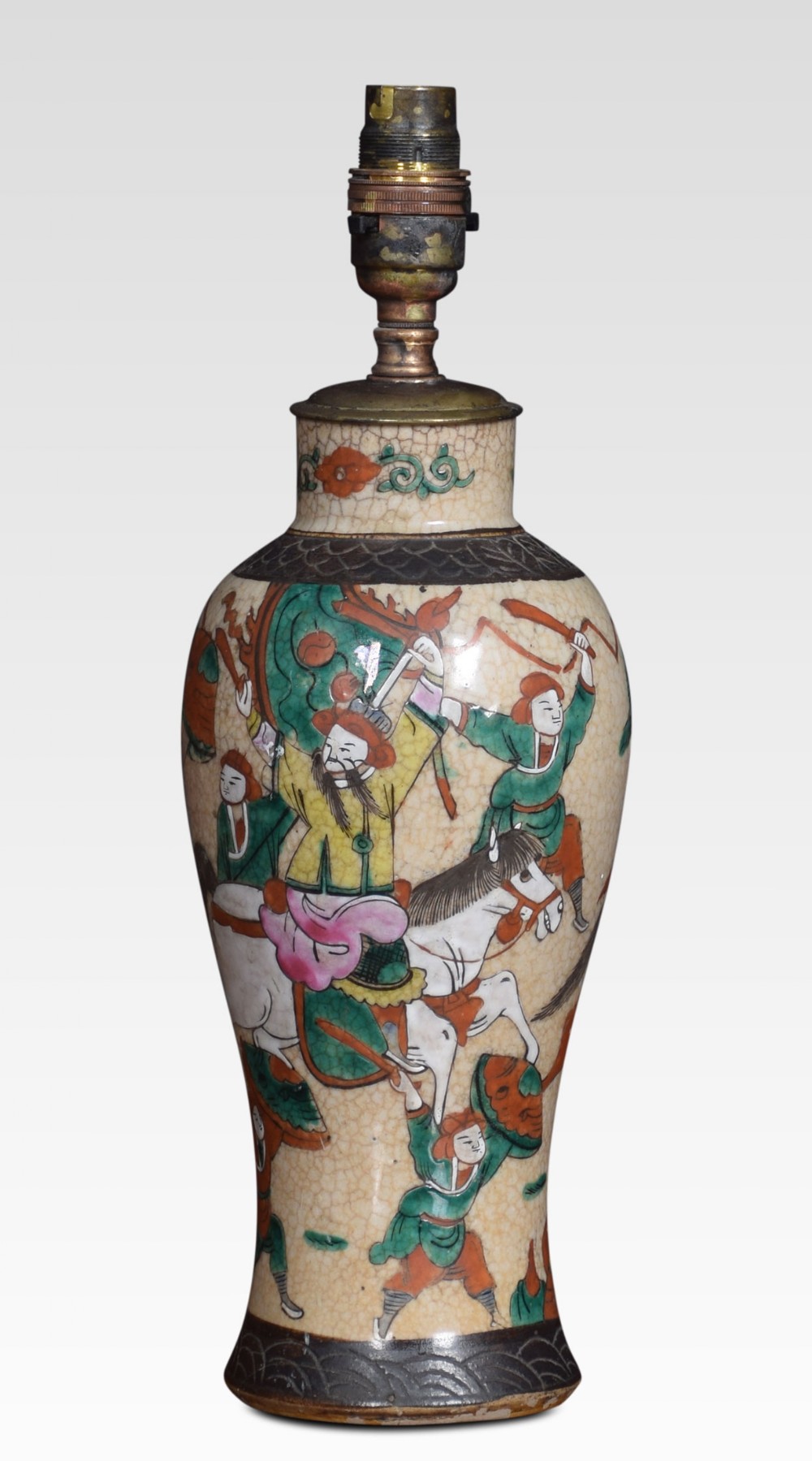 Japanese crackle glaze vase lamp