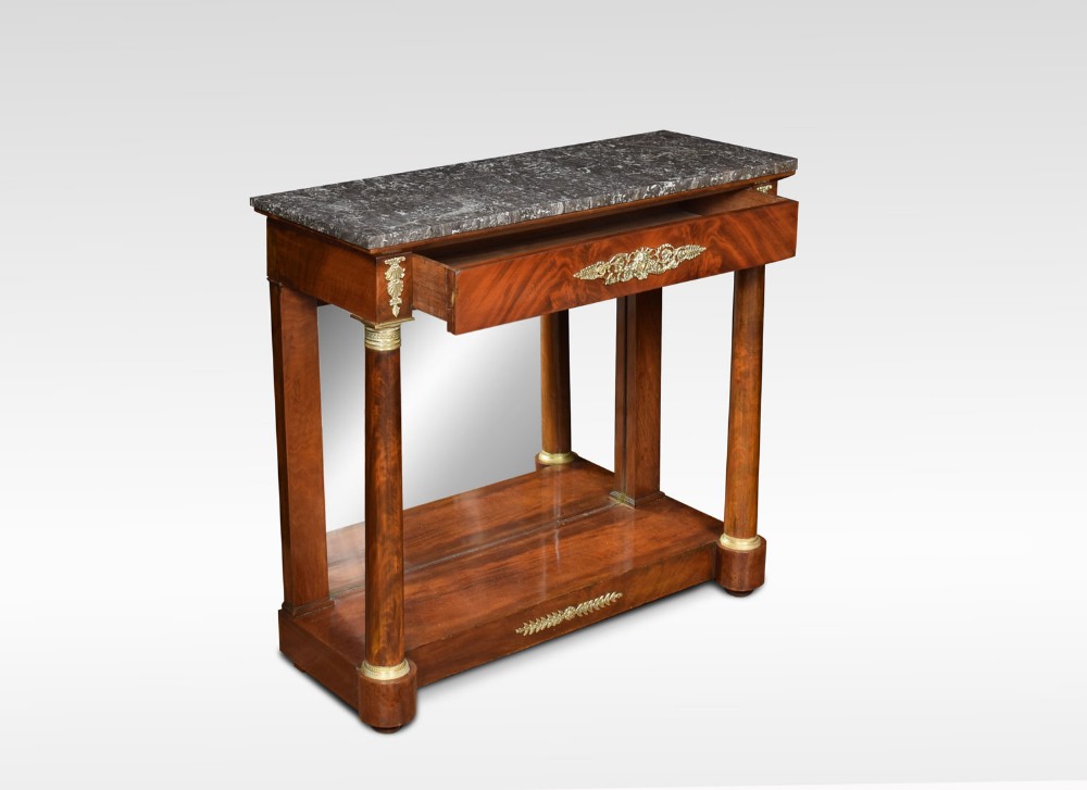 Regency mahogany and gilt metal mounted console table