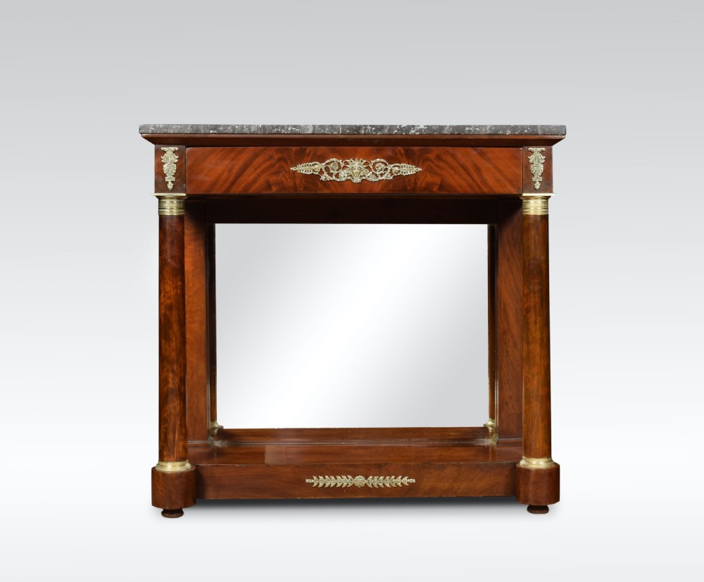 Regency mahogany and gilt metal mounted console table View II
