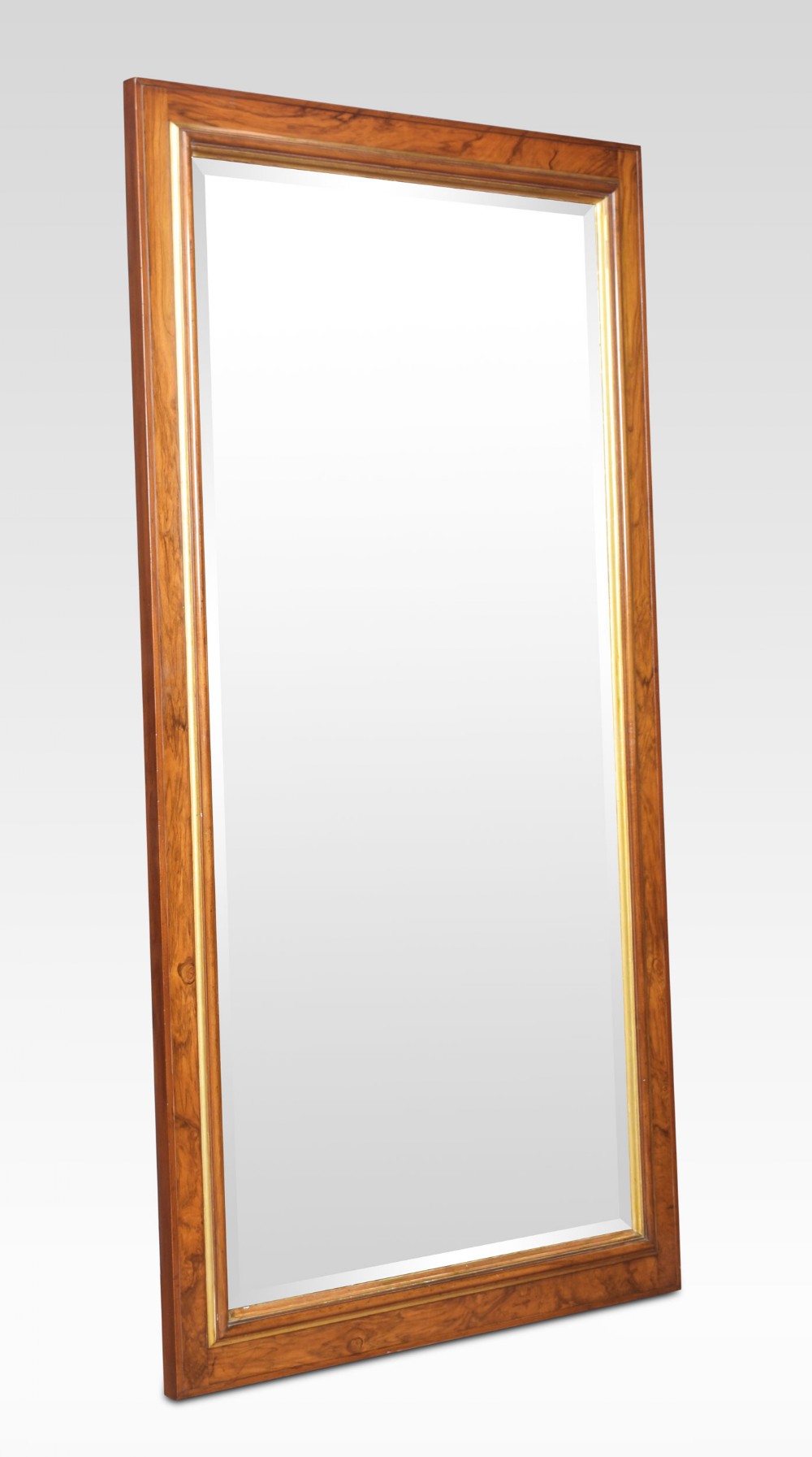 Large walnut wall mirror
