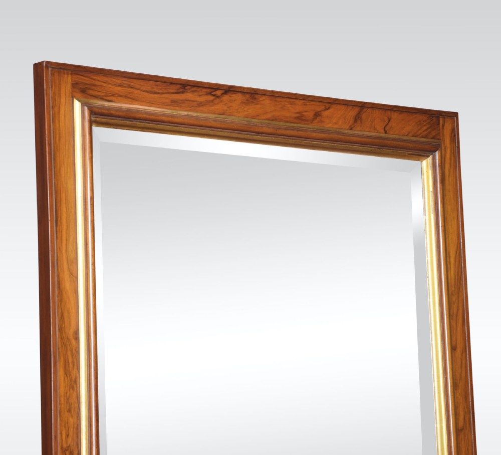 Large walnut wall mirror View II