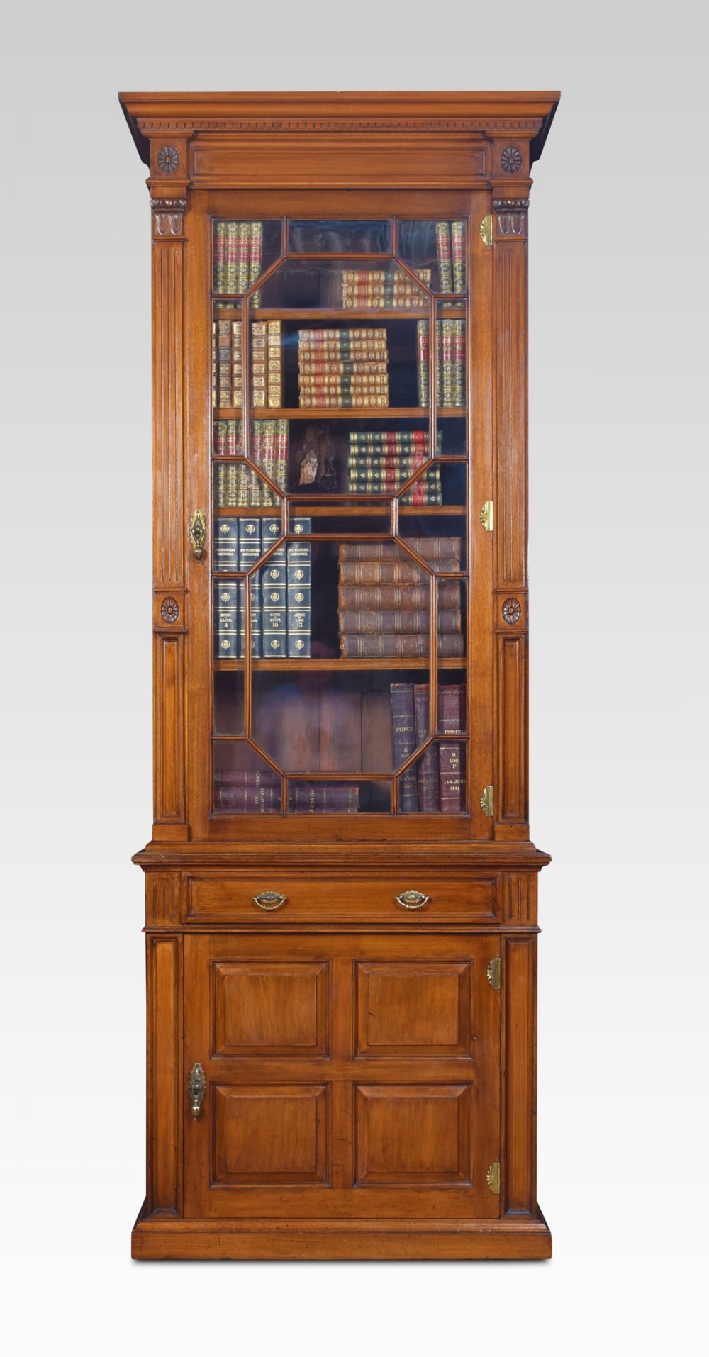 Walnut pier bookcase