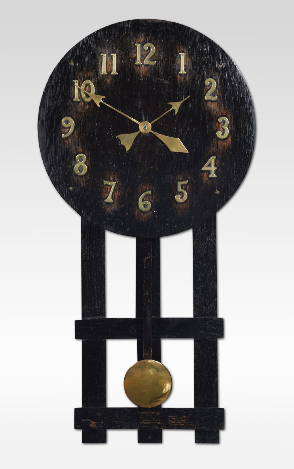 Oak wall hanging missionary clock