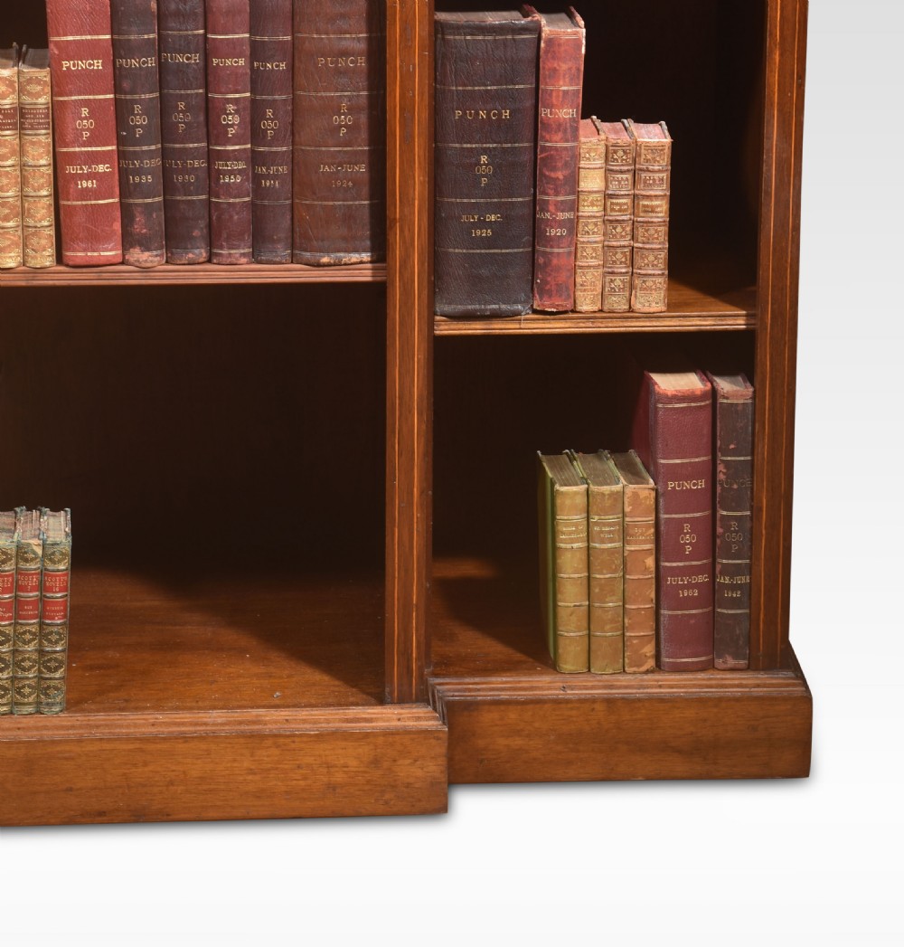 Mahogany inlaid breakfront bookcase View III