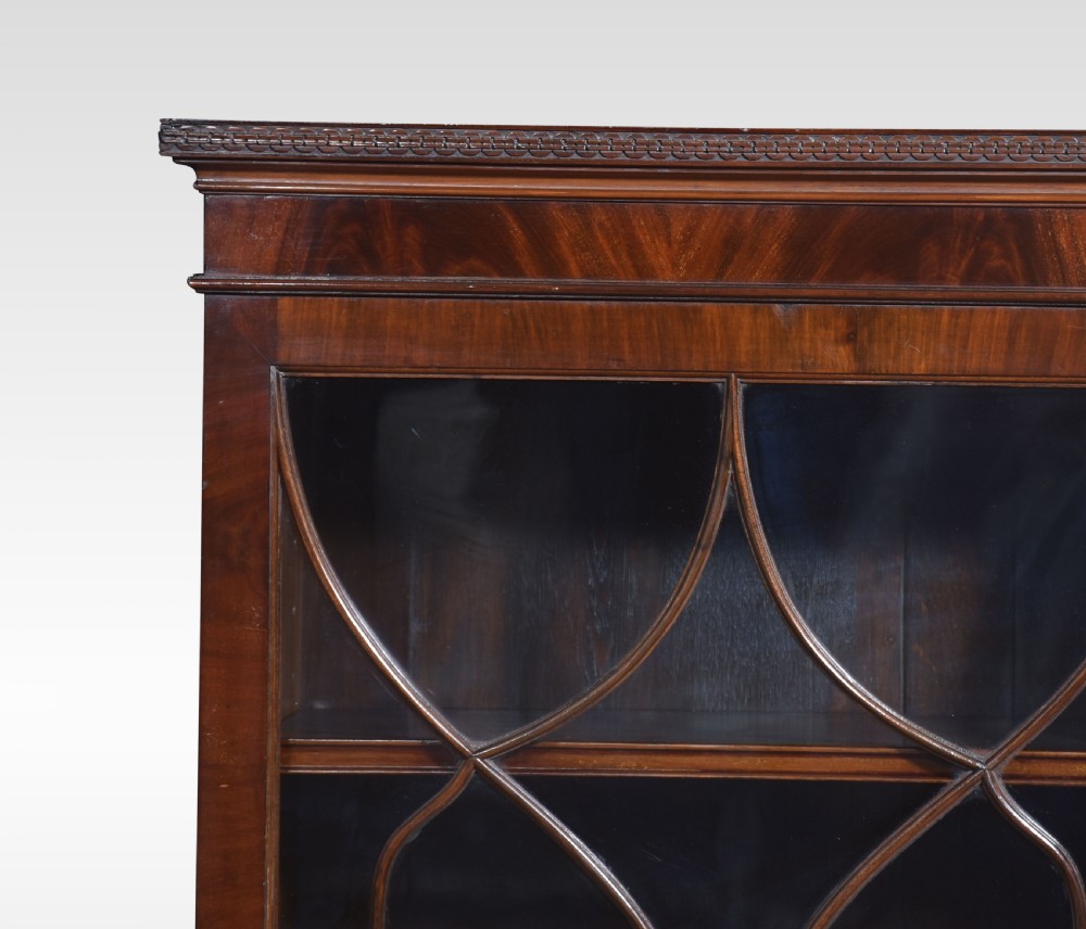 Mahogany two door glazed bookcase View III