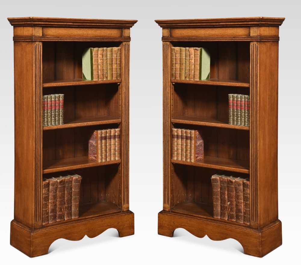 Pair of oak open bookcases View VI