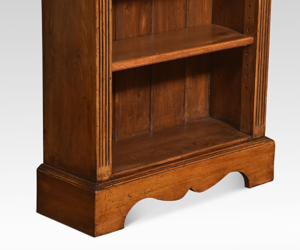 Pair of oak open bookcases View III