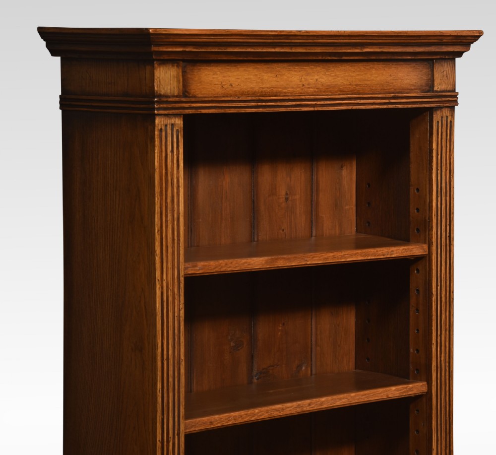 Pair of oak open bookcases View V