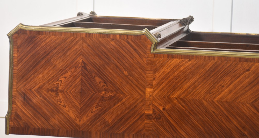 Kingwood ormolu mounted open bookcase View IX