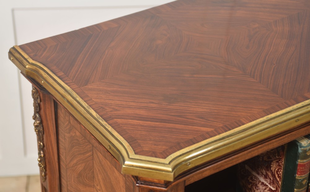 Kingwood ormolu mounted open bookcase View XVII