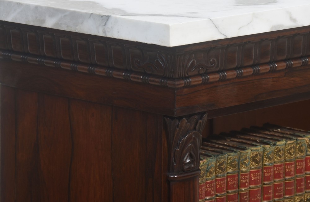 Regency rosewood open bookcase View IX