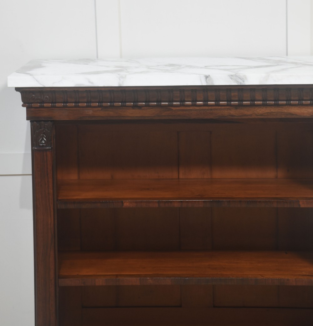 Regency rosewood open bookcase View XII