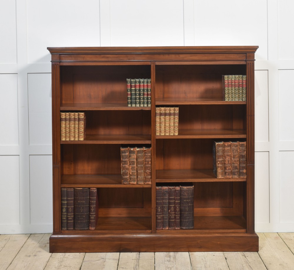 Mahogany open bookcase View VIII