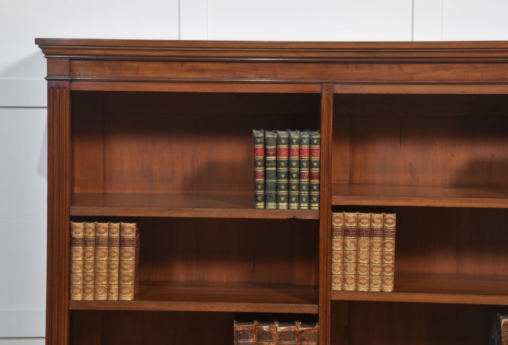 Mahogany open bookcase View II