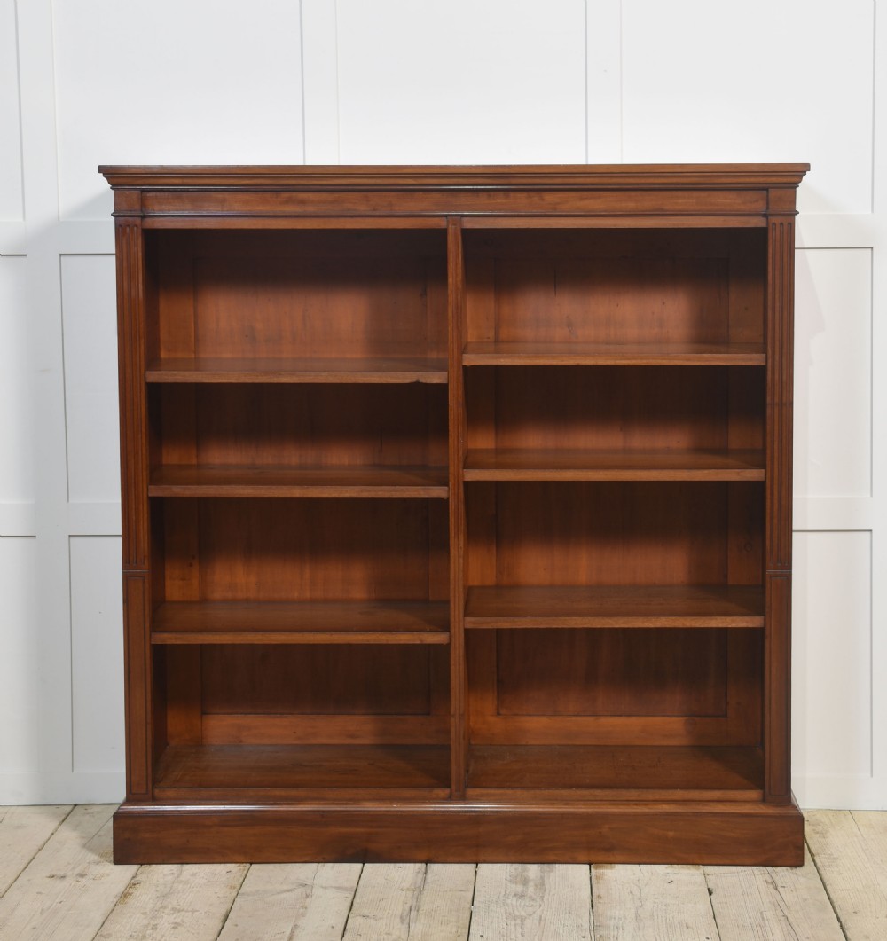 Mahogany open bookcase