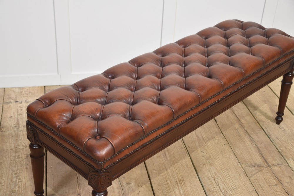 19th Century leather stool View III