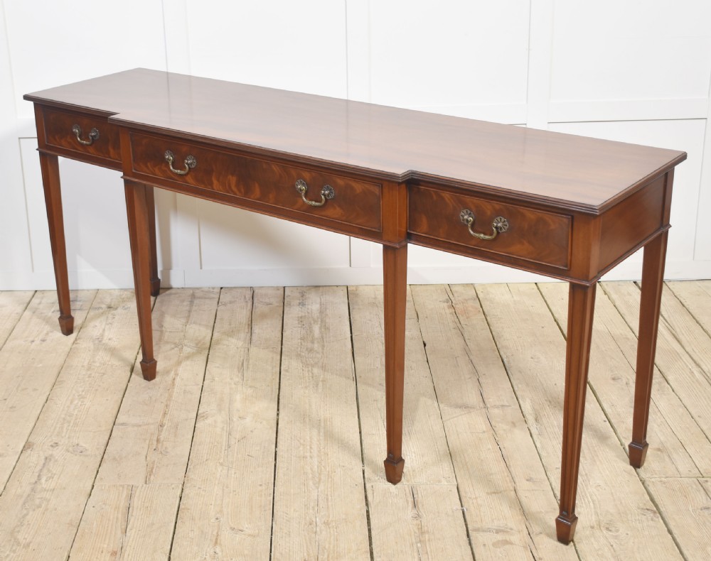 Large mahogany hall table View VI