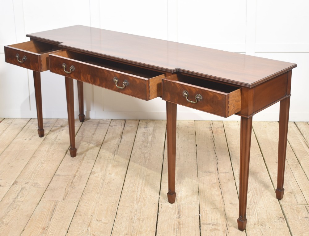 Large mahogany hall table View IX