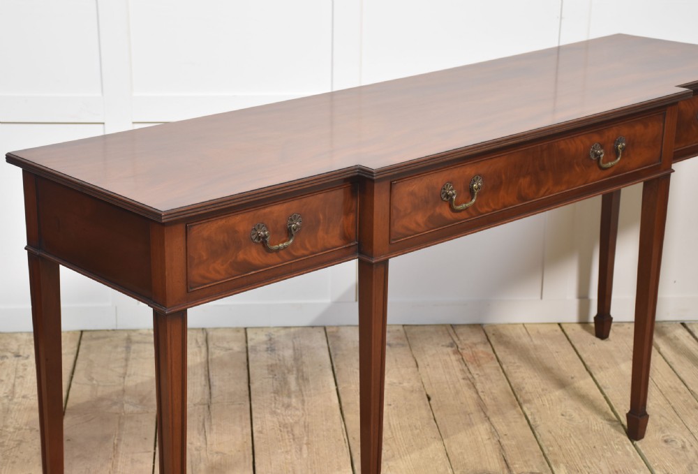 Large mahogany hall table View XI