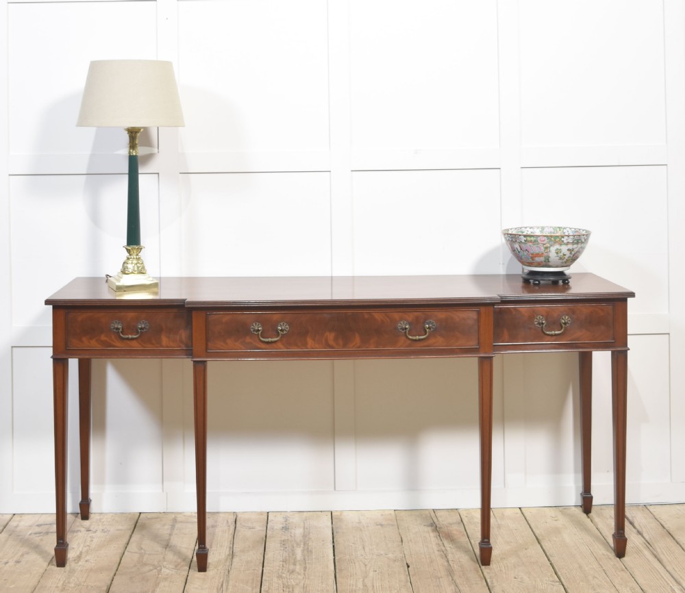 Large mahogany hall table View XII