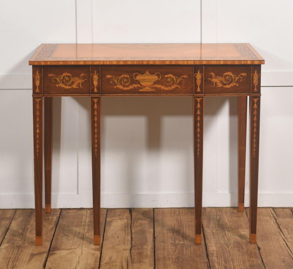 Sheraton Style Marquetry Side Table
