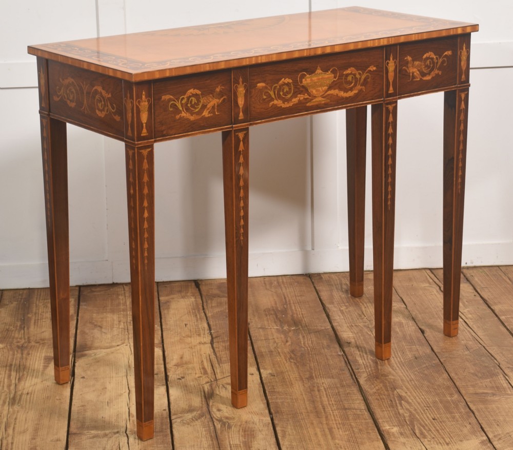 Sheraton Style Marquetry Side Table View V