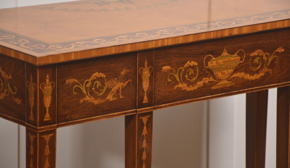 Sheraton Style Marquetry Side Table View VI