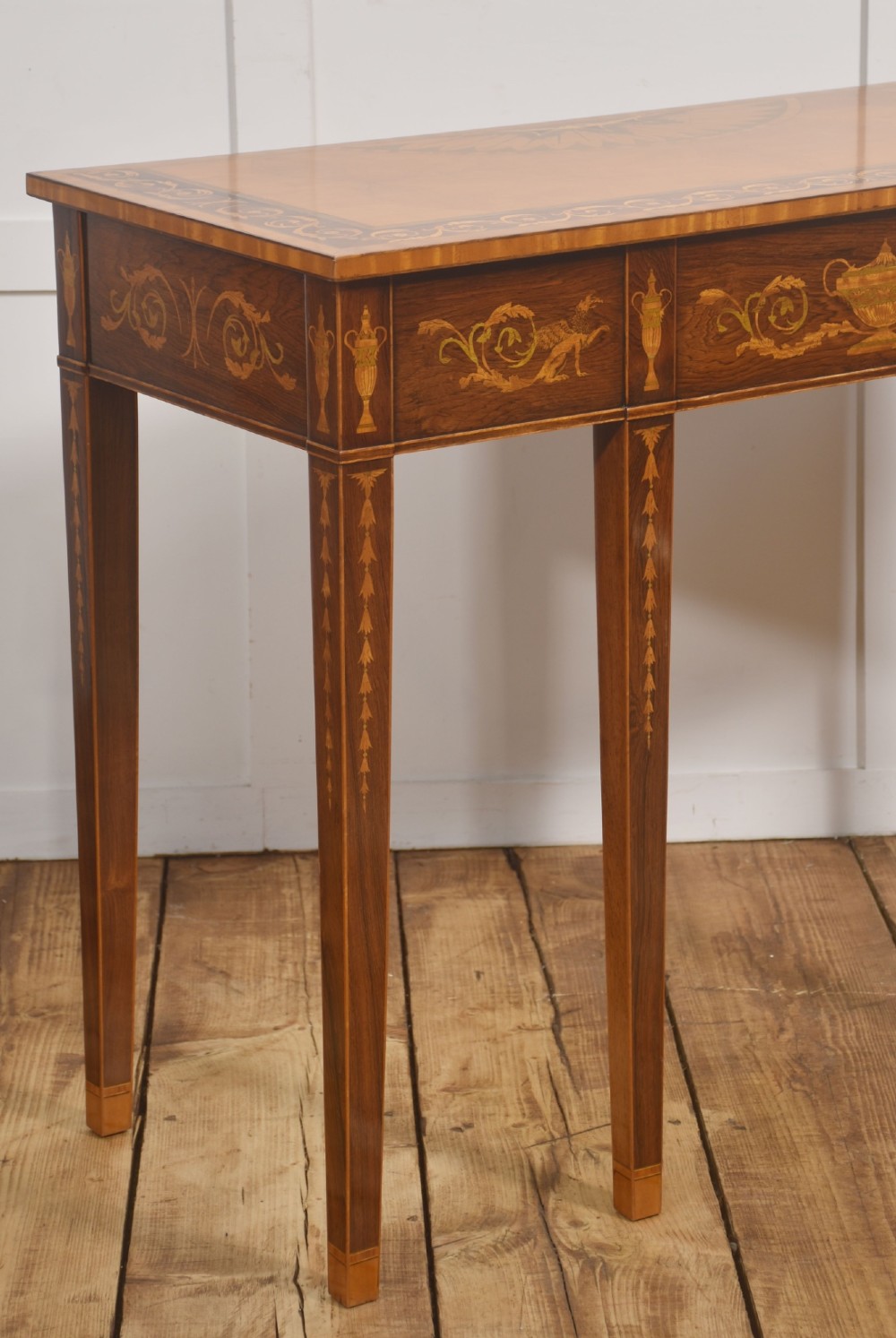 Sheraton Style Marquetry Side Table View VII