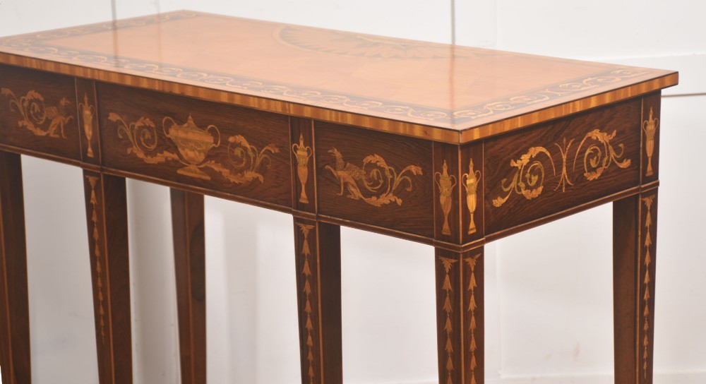 Sheraton Style Marquetry Side Table View IX