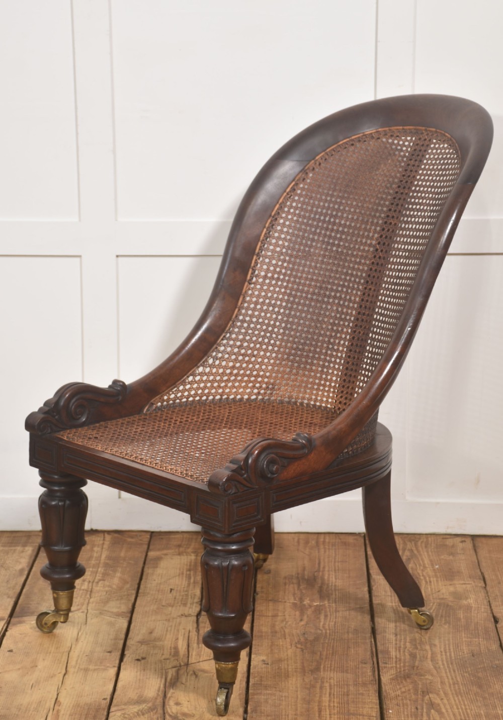 Victorian Mahogany And Cane Slipper Chair View VII