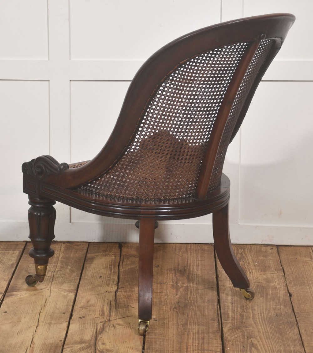 Victorian Mahogany And Cane Slipper Chair View IX