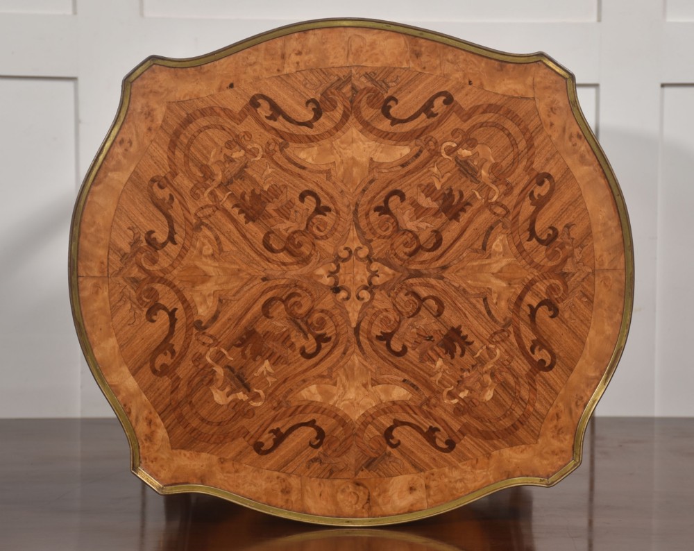 Pair Of French Louis XV Style Marquetry Side Tables View V